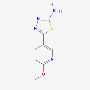 2-Amino-5-(6-methoxy-3-pyridyl)-1,3,4-thiadiazole