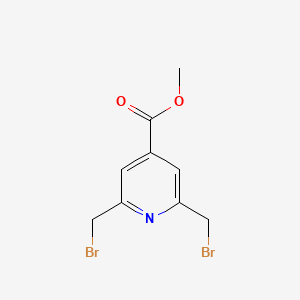 molecular formula C9H9Br2NO2 B13698080 Methyl 2,6-bis(bromomethyl)isonicotinate 