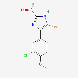 5-Bromo-4-(3-chloro-4-methoxyphenyl)imidazole-2-carbaldehyde