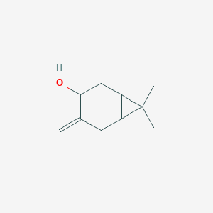 molecular formula C10H16O B13698127 7,7-Dimethyl-4-methylenebicyclo[4.1.0]heptan-3-ol 