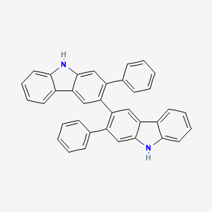 molecular formula C36H24N2 B13698145 2,2'-Diphenyl-9H,9'H-3,3'-bicarbazole 