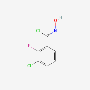 molecular formula C7H4Cl2FNO B13698148 3-Chloro-2-fluoro-N-hydroxybenZimidoyl chloride 