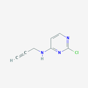 molecular formula C7H6ClN3 B1369815 4-Pyrimidinamine, 2-chloro-N-2-propyn-1-yl- 