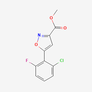 molecular formula C11H7ClFNO3 B13698151 Methyl 5-(2-Chloro-6-fluorophenyl)isoxazole-3-carboxylate 