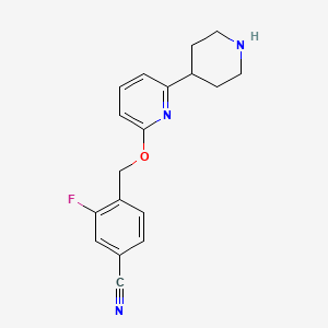 3-Fluoro-4-[[[6-(4-piperidyl)-2-pyridyl]oxy]methyl]benzonitrile