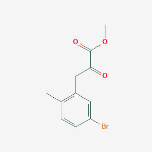 molecular formula C11H11BrO3 B13698207 Methyl 3-(5-bromo-2-methylphenyl)-2-oxopropanoate 