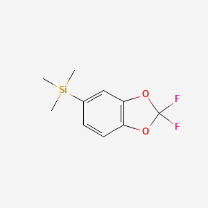 molecular formula C10H12F2O2Si B13698252 (2,2-Difluorobenzo[d][1,3]dioxol-5-yl)trimethylsilane 