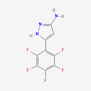 molecular formula C9H4F5N3 B13698259 3-Amino-5-(perfluorophenyl)pyrazole 