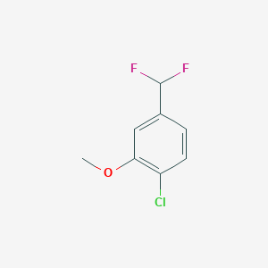 molecular formula C8H7ClF2O B13698265 2-Chloro-5-(difluoromethyl)anisole 