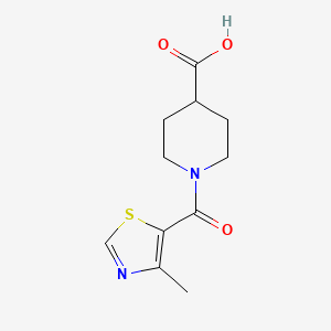 molecular formula C11H14N2O3S B1369827 1-(4-Methyl-1,3-thiazole-5-carbonyl)piperidine-4-carboxylic acid 