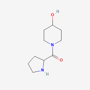 molecular formula C10H18N2O2 B1369832 1-(Pyrrolidine-2-carbonyl)piperidin-4-ol 