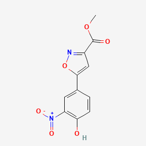 molecular formula C11H8N2O6 B13698320 Methyl 5-(4-Hydroxy-3-nitrophenyl)isoxazole-3-carboxylate 