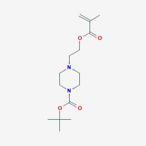 molecular formula C15H26N2O4 B13698324 2-(4-Boc-1-piperazinyl)ethyl Methacrylate 