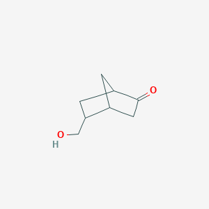 molecular formula C8H12O2 B13698336 5-(Hydroxymethyl)bicyclo[2.2.1]heptan-2-one 