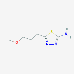 molecular formula C6H11N3OS B13698340 2-Amino-5-(3-methoxypropyl)-1,3,4-thiadiazole 