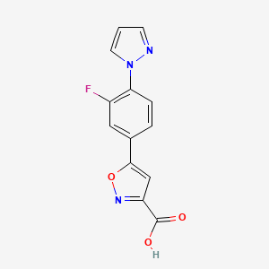 5-[3-Fluoro-4-(1-pyrazolyl)phenyl]isoxazole-3-carboxylic Acid