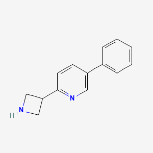 molecular formula C14H14N2 B13698365 2-(3-Azetidinyl)-5-phenylpyridine 