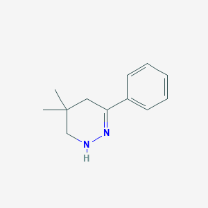 molecular formula C12H16N2 B13698370 5,5-Dimethyl-3-phenyl-1,4,5,6-tetrahydropyridazine 