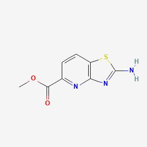 molecular formula C8H7N3O2S B13698417 Methyl 2-aminothiazolo[4,5-b]pyridine-5-carboxylate 