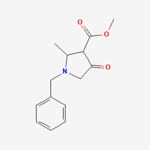 molecular formula C14H17NO3 B13698450 Methyl 1-benzyl-2-methyl-4-oxopyrrolidine-3-carboxylate 