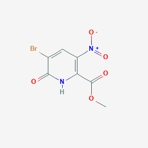 molecular formula C7H5BrN2O5 B13698461 Methyl 5-Bromo-3-nitro-6-oxo-1,6-dihydropyridine-2-carboxylate 