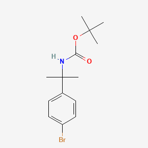 molecular formula C14H20BrNO2 B1369847 叔丁基 2-(4-溴苯基)丙-2-基氨基甲酸酯 CAS No. 214973-83-8
