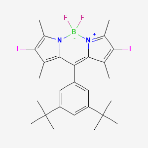 8-(3,5-ditert-butylphenyl)-2,2-difluoro-5,11-diiodo-4,6,10,12-tetramethyl-3-aza-1-azonia-2-boranuidatricyclo[7.3.0.03,7]dodeca-1(12),4,6,8,10-pentaene