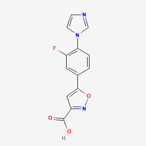 5-[3-Fluoro-4-(1-imidazolyl)phenyl]isoxazole-3-carboxylic Acid