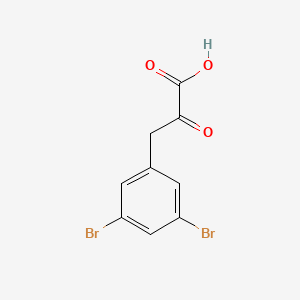 molecular formula C9H6Br2O3 B13698498 3-(3,5-Dibromophenyl)-2-oxopropanoic acid 