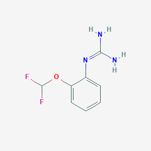 molecular formula C8H9F2N3O B13698508 1-[2-(Difluoromethoxy)phenyl]guanidine 