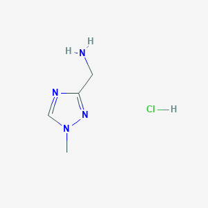 molecular formula C4H9ClN4 B1369851 (1-甲基-1H-1,2,4-三唑-3-基)甲胺盐酸盐 CAS No. 215871-44-6
