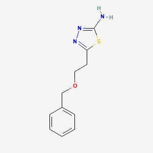 molecular formula C11H13N3OS B13698515 2-Amino-5-[2-(benzyloxy)ethyl]-1,3,4-thiadiazole 