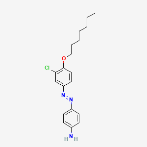 molecular formula C19H24ClN3O B13698521 4-((3-Chloro-4-(heptyloxy)phenyl)diazenyl)aniline 