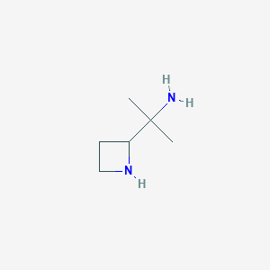 molecular formula C6H14N2 B13698548 2-(Azetidin-2-YL)propan-2-amine 