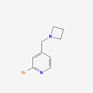 molecular formula C9H11BrN2 B13698580 4-(Azetidin-1-ylmethyl)-2-bromopyridine 