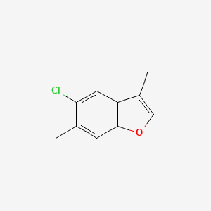 molecular formula C10H9ClO B13698587 5-Chloro-3,6-dimethylbenzofuran 