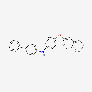 molecular formula C28H19NO B13698593 N-(4-Biphenylyl)naphtho[2,3-b]benzofuran-2-amine 