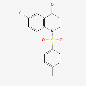 molecular formula C16H14ClNO3S B13698597 6-Chloro-1-(P-tolylsulfonyl)-2,3-dihydroquinolin-4-one 