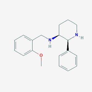 B136986 3-Piperidinamine, N-[(2-methoxyphenyl)methyl]-2-phenyl-, (2S,3S)- CAS No. 136982-36-0