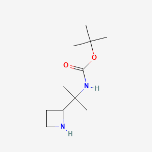 molecular formula C11H22N2O2 B13698612 Tert-butyl (2-(azetidin-2-YL)propan-2-YL)carbamate 