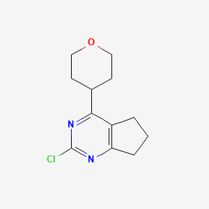 2-Chloro-4-(tetrahydro-2H-pyran-4-yl)-6,7-dihydro-5H-cyclopenta[d]pyrimidine