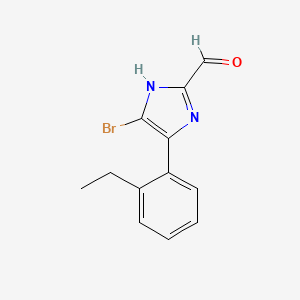 molecular formula C12H11BrN2O B13698643 5-Bromo-4-(2-ethylphenyl)imidazole-2-carbaldehyde 