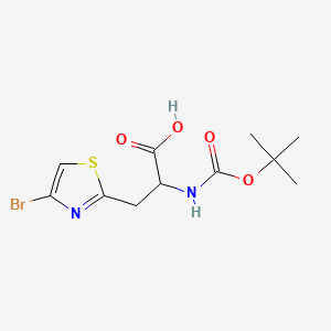 molecular formula C11H15BrN2O4S B13698659 (S)-3-(4-Bromo-2-thiazolyl)-2-(Boc-amino)propanoic Acid 