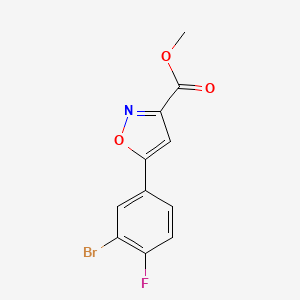 Methyl 5-(3-bromo-4-fluorophenyl)isoxazole-3-carboxylate