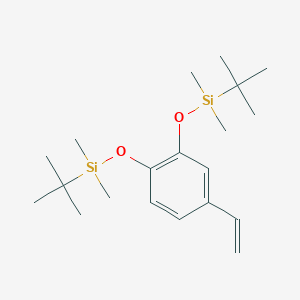 molecular formula C20H36O2Si2 B13698683 [(4-Vinyl-1,2-phenylene)bis(oxy)]bis(tert-butyldimethylsilane) 