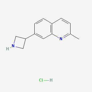 molecular formula C13H15ClN2 B13698692 7-(3-Azetidinyl)-2-methylquinoline Hydrochloride 