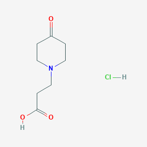 molecular formula C8H14ClNO3 B13698706 3-(4-Oxo-1-piperidyl)propanoic Acid Hydrochloride 