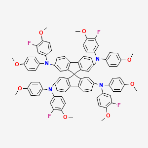 molecular formula C81H64F4N4O8 B13698714 2-N,2-N',7-N,7-N'-tetrakis(3-fluoro-4-methoxyphenyl)-2-N,2-N',7-N,7-N'-tetrakis(4-methoxyphenyl)-9,9'-spirobi[fluorene]-2,2',7,7'-tetramine 