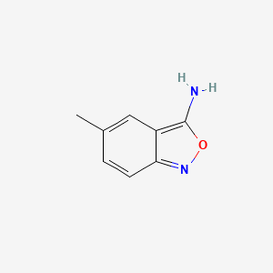 molecular formula C8H8N2O B13698719 3-Amino-5-methylbenzisoxazole 