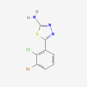 5-(3-Bromo-2-chlorophenyl)-1,3,4-thiadiazol-2-amine